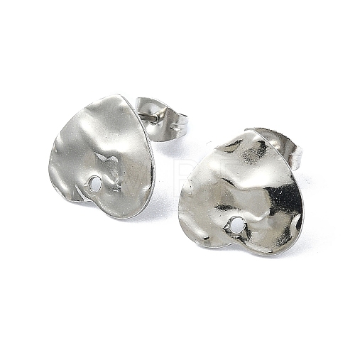 304 Stainless Steel Stud Earring Findings STAS-L024-003P-01-1