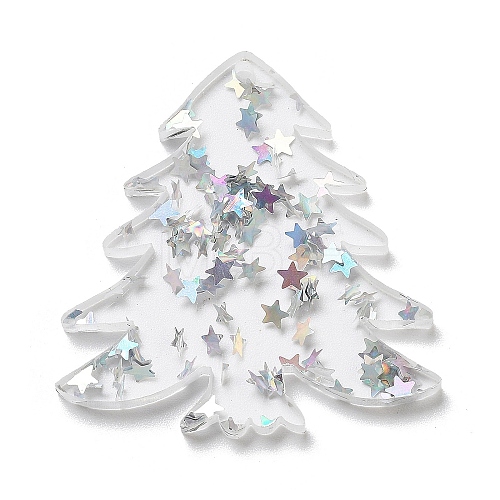 Christmas Theme Opaque Printed Acrylic Pendants SACR-Z005-02E-1