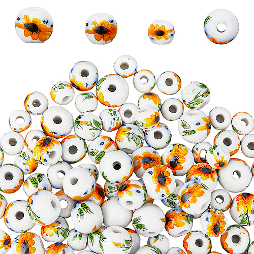 180Pcs 3 Style Handmade Porcelain Beads PORC-HY0001-09-1