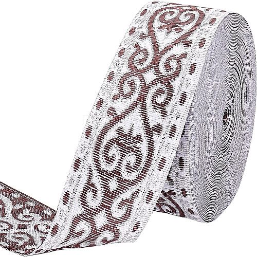 Polyester Grosgrain Ribbon OCOR-WH0063-24-1