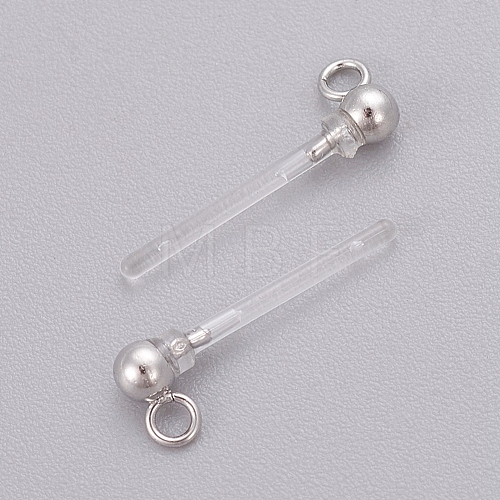 Transparent Painless Prevent Allergy Resin Stud Earring Findings KY-L005-06P-1