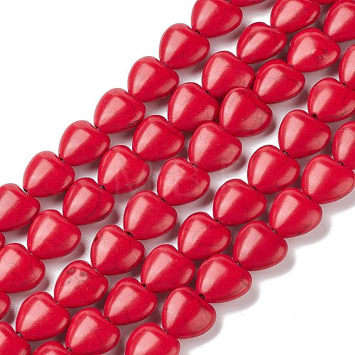 Heart Synthetic Turquoise Beads Strands X-TURQ-I019-12mm-01-1