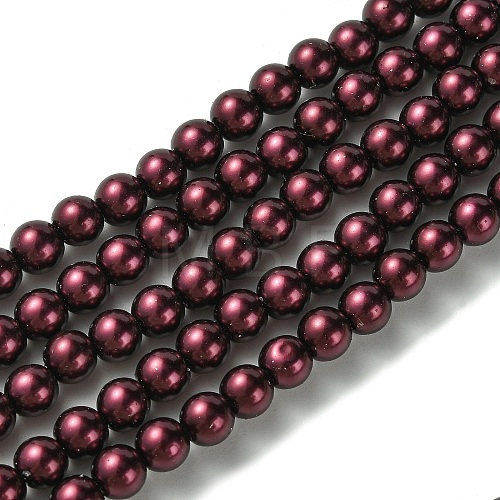 Eco-Friendly Grade A Glass Pearl Beads HY-J002-6mm-HX087-1