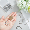 16Pcs 201 Stainless Steel Hook Clasps STAS-DC0010-65-3