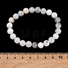 Natural Tourmalinated Quartz Round Beaded Stretch Bracelets GG-CBA12F1-02A-11-5