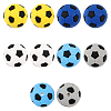 10Pcs 5 Colors Football Food Grade Eco-Friendly Silicone Beads SIL-GO0001-19-1
