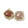 Natural Strawberry Quartz Pendants G-M431-12G-05-2