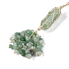 Natural Green Aventurine Reiki Healing Wall Hanging Pendant HJEW-C005-01F-2