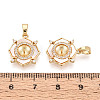Brass Micro Pave Cubic Zirconia Cup Pearl Peg Bails Pin Pendants KK-T079-06G-3