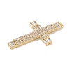 Rack Plating Brass Micro Pave Cubic Zirconia Pendants KK-A224-16G-01-2