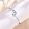 304 Stainless Steel Cable Chain Charm Bracelets for Women BJEW-U024-03P-02-1