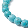 5Pcs Synthetic Turquoise Beads Stretch Bracelet Sets BJEW-JB10970-5