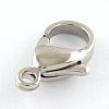 Polished 316 Surgical Stainless Steel Lobster Claw Clasps STAS-R072-11-2