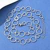 304 Stainless Steel 6MM and 10MM Ring Link Chain Necklaces NJEW-P343-02A-P-1