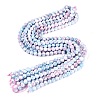 Anti-Tarnish Electroplate Glass Beads Strands EGLA-ZX010-8mm-07-3