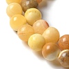 Natural Yellow Jade Beads Strands X-G-F591-17-8MM-7