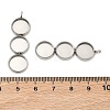 304 Stainless Steel Pendant Cabochon Settings X-STAS-K320-03B-P-3