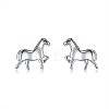 Rhodium Plated Sterling Silver Stud Earrings EJEW-BB67168-P-2