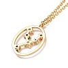 Colorful Cubic Zirconia Constellation Pendant Necklace NJEW-H166-01E-3