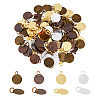 120Pcs 4 Colors Brass Stamping Blank Tag Charms KK-FH0005-24-1