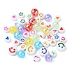 302Pcs 9 Style Transparent & Opaque Rainbow Iridescent Acrylic Beadss Plated and Enamel MACR-CJ0001-55-3