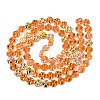 Baking Paint Electroplate Transparent Glass Beads Strands EGLA-Q136-04A-03-2