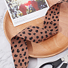 Leopard Print Polyester Ribbon OCOR-WH0047-43A-4