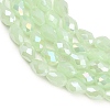 Opaque Solid Color Electroplate Glass Beads Strands EGLA-N013-J6mm-B04-1-4