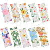 10Pcs 10 Styles Flower Printed Felt Necklace Display Cards DIY-SC0033-86A-1