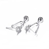 Anti-Tarnish Rhodium Plated 925 Sterling Silver Pendant Bails X-STER-L058-015P-2