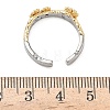 Brass Micro Pave Clear Cubic Zirconia Cuff Rings RJEW-G364-01GP-03-5