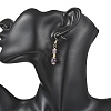 Natural Mixed Stone Round Dangle Earrings EJEW-JE06822-5