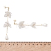 Valentine's Day 304 Stainless Steel & Shell Pearl Dangle Stud Earrings EJEW-TA00808-5