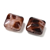 Opaque Acrylic Imitation Leopard Print Beads OACR-B052-03-2