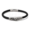 Braided Microfiber Leather Cord Bracelets BJEW-A092-01C-AS-4