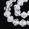 Transparent Crackle Glass Beads Strands GLAA-Q115-04A-11-3