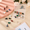 Fashewelry 24Pcs 12 Styles Teardrop Natural & Synthetic Gemstone Pendants G-FW0001-35-6