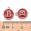 Platinum Plated Alloy Enamel Charms X-ENAM-S118-03B-P-3