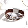 Imitation Leather Mutli-strand Bracelets PW-WG3E9EB-05-1