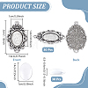 30Pcs Tibetan Style Alloy Pendant Cabochon Settings DIY-UN0008-63AS-3