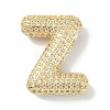 Rack Plating Brass Micro Pave Cubic Zirconia Pendants KK-Q790-01Z-G-1