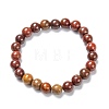 Natural Carnelian Stretch Beaded Bracelets G-A185-01K-1