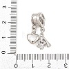 Alphabet Brass Micro Pave Clear Cubic Zirconia Pendants KK-Z151-20P-4