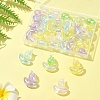 48Pcs 2 Styles UV Plating Transparent Acrylic Beads SACR-FS0001-36-7