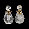Natural Quartz Crystal Perfume Bottle Pendants G-B149-02G-01-2