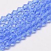 Imitate Austrian Crystal Bicone Glass Beads Strands GLAA-F029-6x6mm-09-1