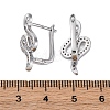 Brass Clear Cubic Zirconia Hoop Earrings EJEW-Q014-36P-3