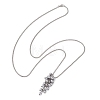 Electroplate Synthetic Non-magnetic Hematite Round Cluster Pendant 304 Stainless Steel Box Chain Necklaces NJEW-JN05888-4