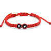 Resin Beads Braided Bead Bracelets FS-WG108B7-16-1