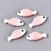 Hand Painted Fish Shaped Porcelain Beads PORC-N013-06B-1